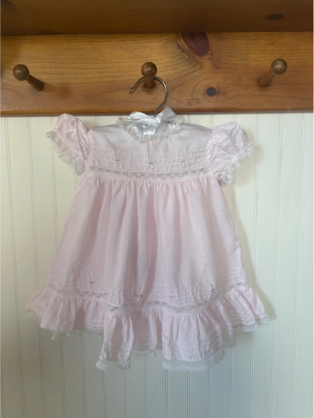 Handmade heirloom dress for girls 6-12m